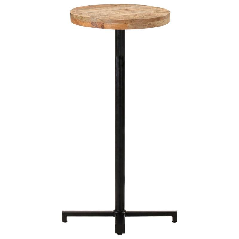 Bartafel rond Ø50x110 cm ruw mangohout