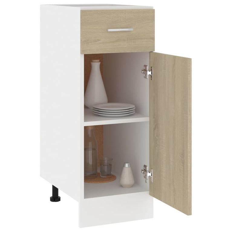 Onderkast met lade 30x46x81,5 cm spaanplaat sonoma eikenkleurig