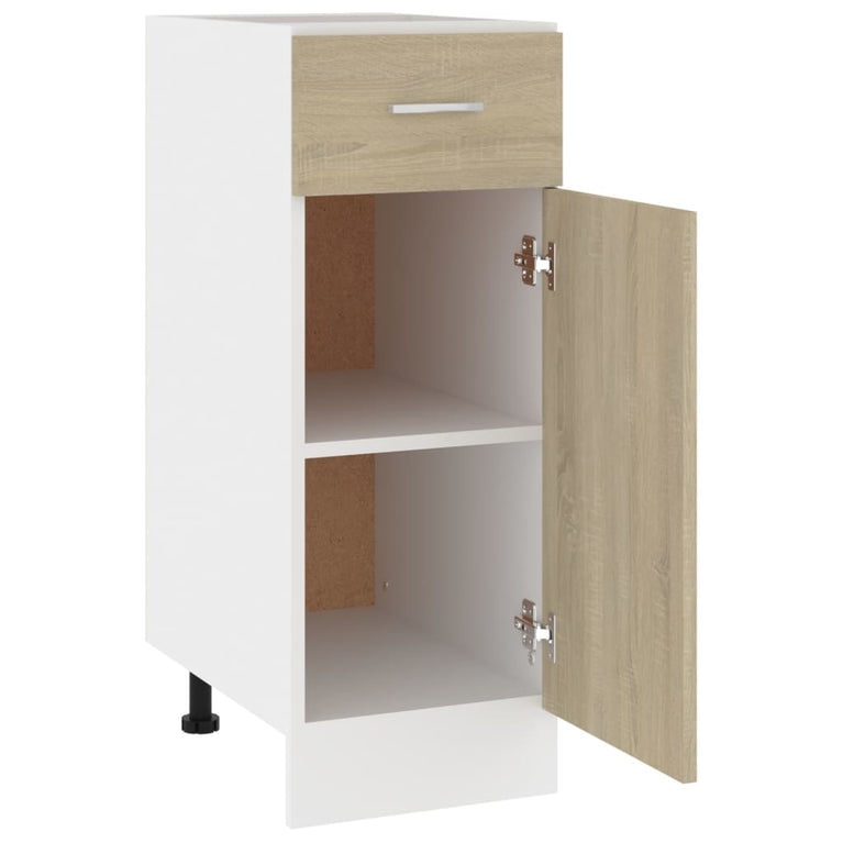 Onderkast met lade 30x46x81,5 cm spaanplaat sonoma eikenkleurig