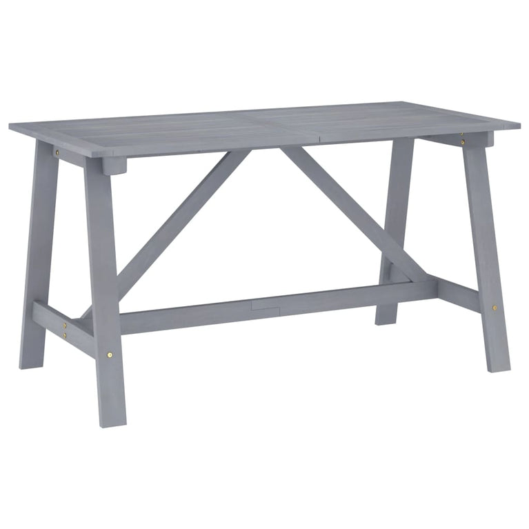 Tuintafel 140x70x73,5 cm massief acaciahout grijs