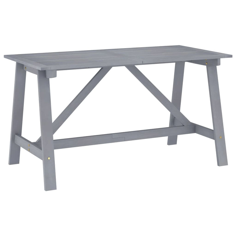 Tuintafel 140x70x73,5 cm massief acaciahout grijs