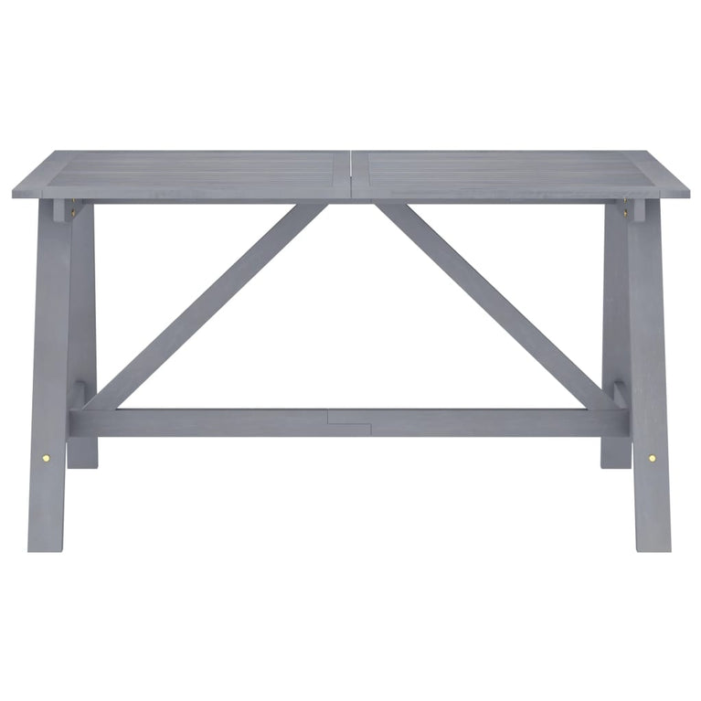 Tuintafel 140x70x73,5 cm massief acaciahout grijs