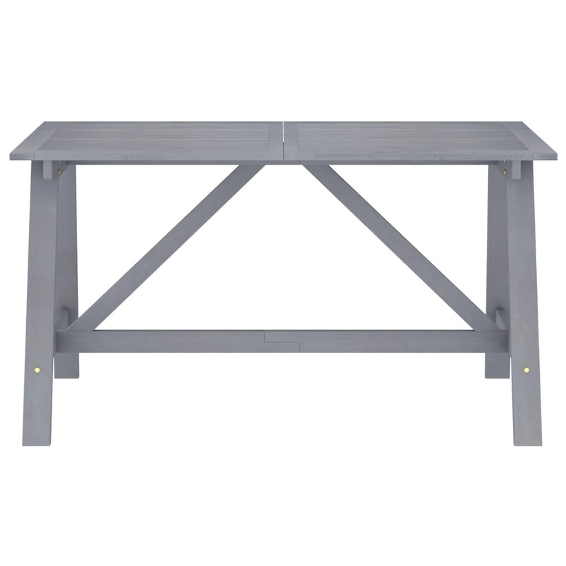 Tuintafel 140x70x73,5 cm massief acaciahout grijs