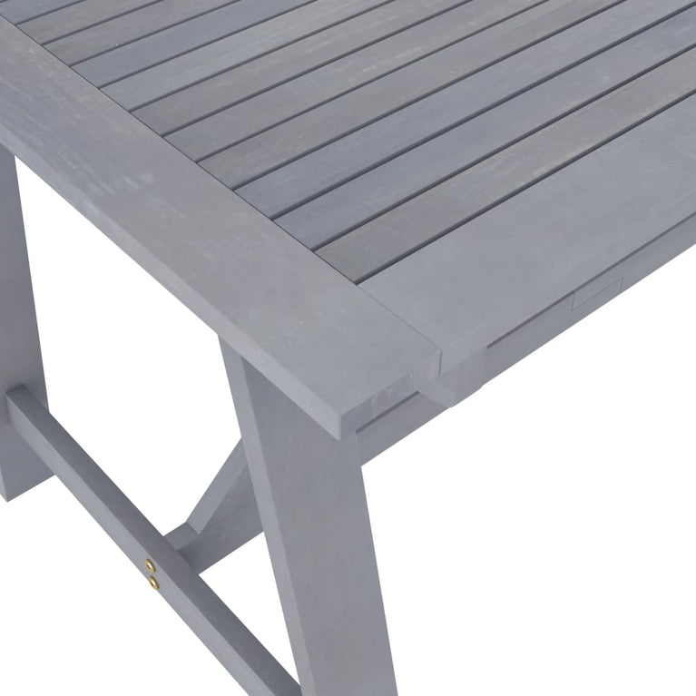 Tuintafel 140x70x73,5 cm massief acaciahout grijs