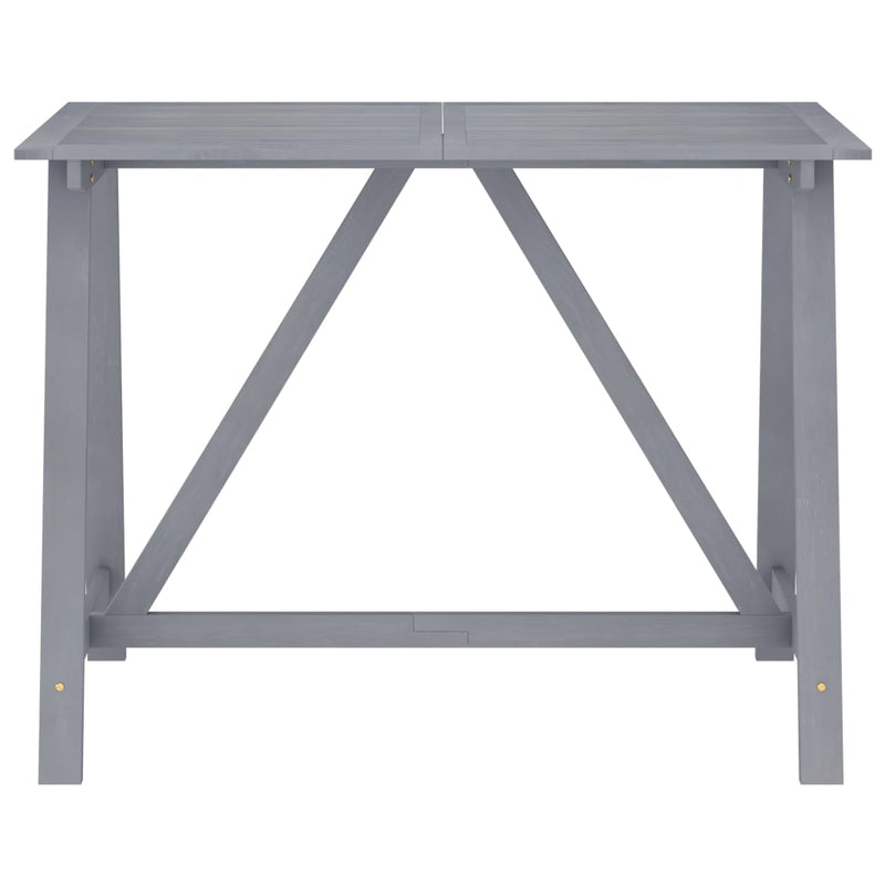 Tuinbartafel 140x70x104 cm massief acaciahout grijs