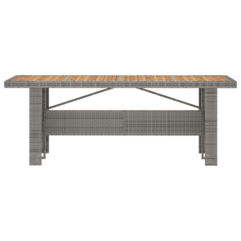 7-delige Tuinset met kussens poly rattan grijs