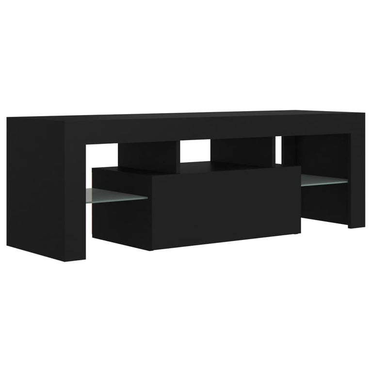 Tv-meubel met LED-verlichting 120x35x40 cm zwart