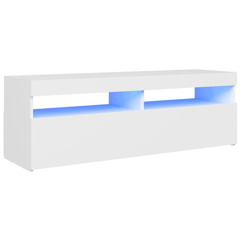 Tv-meubel met LED-verlichting 120x35x40 cm wit