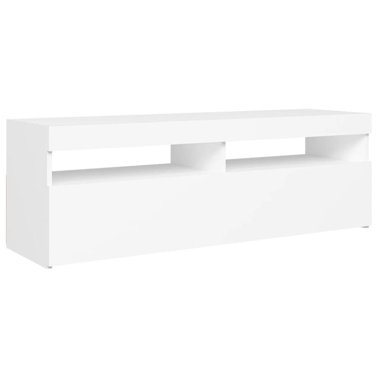 Tv-meubel met LED-verlichting 120x35x40 cm wit