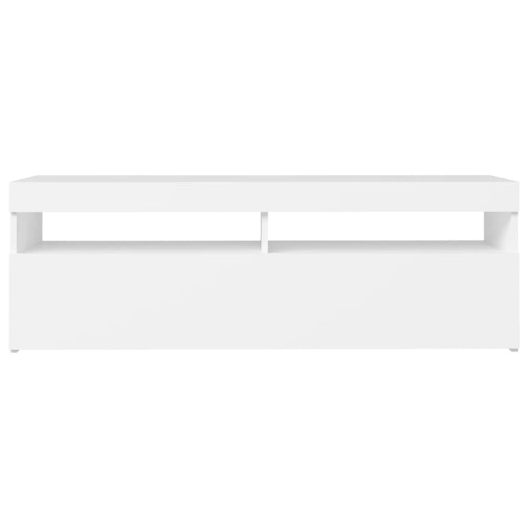 Tv-meubel met LED-verlichting 120x35x40 cm wit