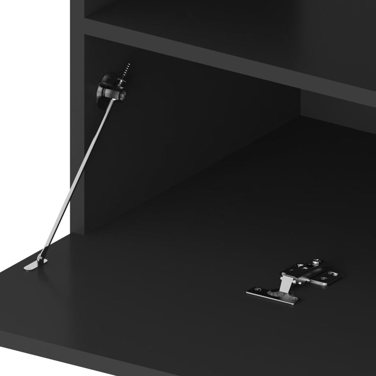 Tv-meubel met LED-verlichting 75x35x40 cm zwart