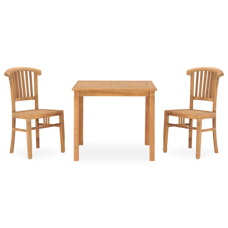 3-delige Tuinset massief teakhout