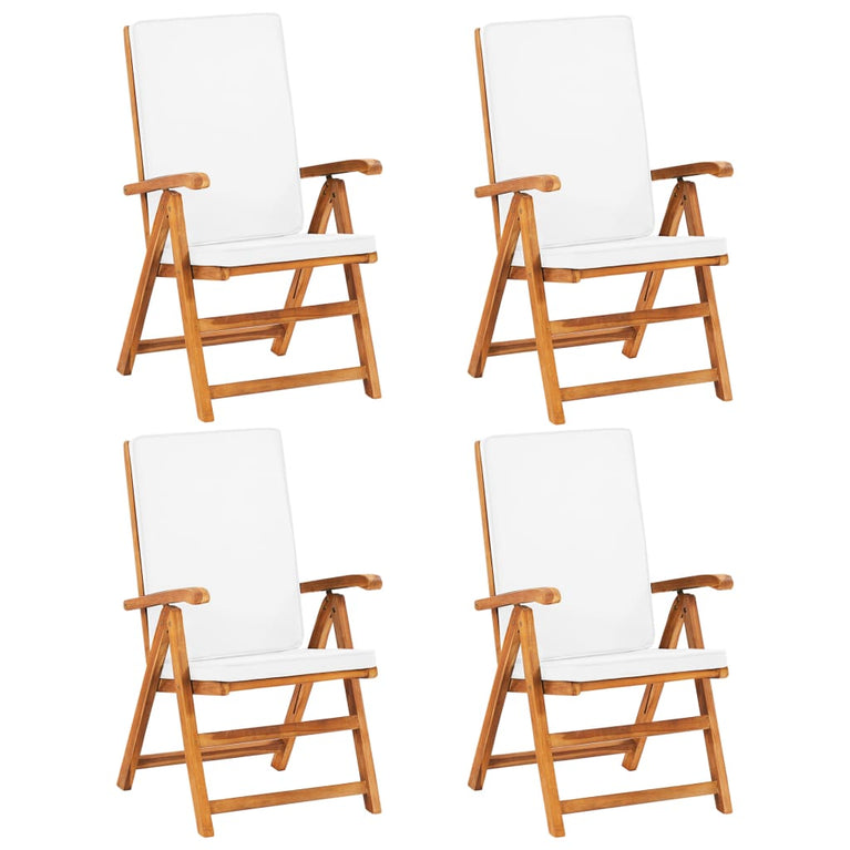 5-delige Tuinset met kussens massief teakhout