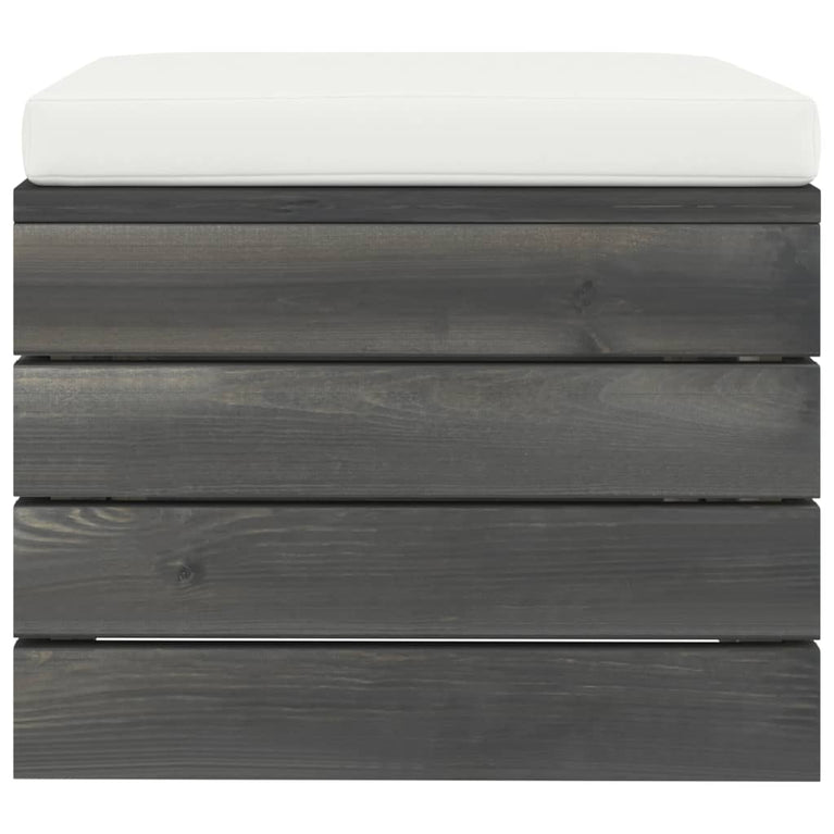 3-delige Loungeset met kussens pallet massief grenenhout