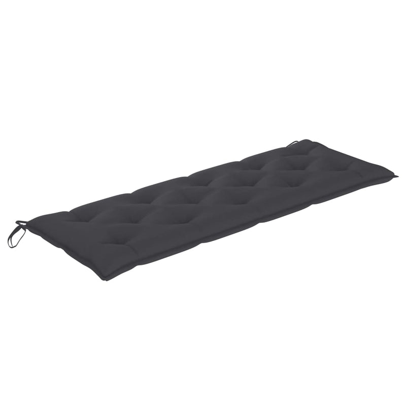 Bank Batavia met antracietkleurig kussen 150 cm teakhout
