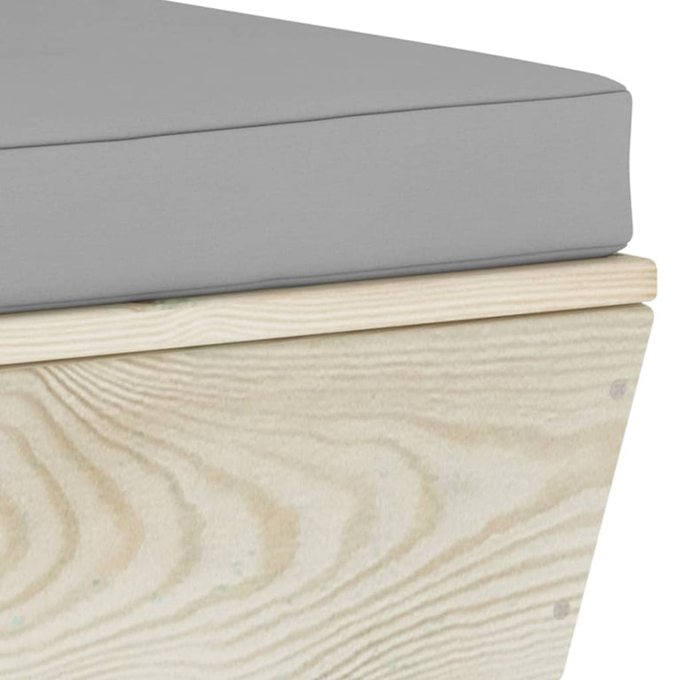 6-delige Loungeset met kussens pallet vurenhout