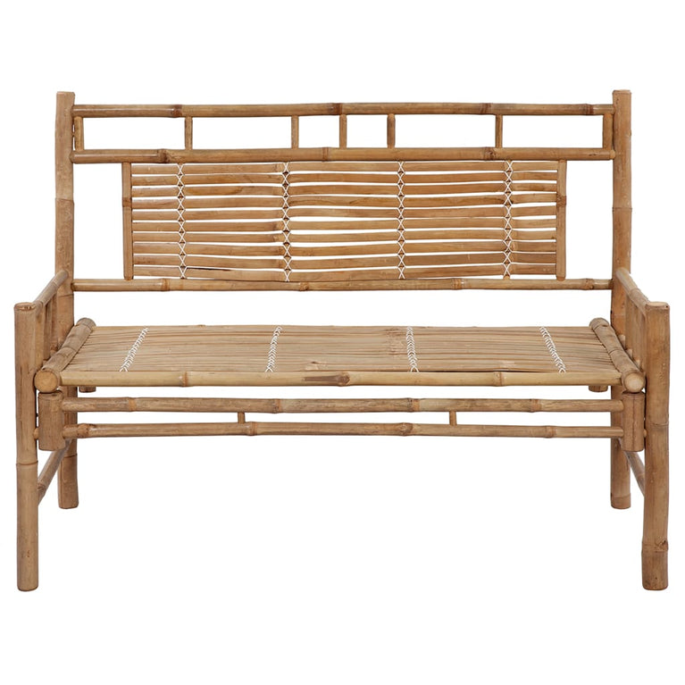 Tuinbank met kussen 120 cm bamboe