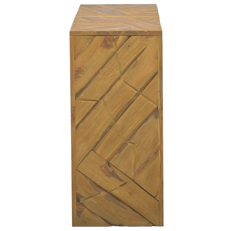 Wandtafel 110x35x75 cm massief teakhout