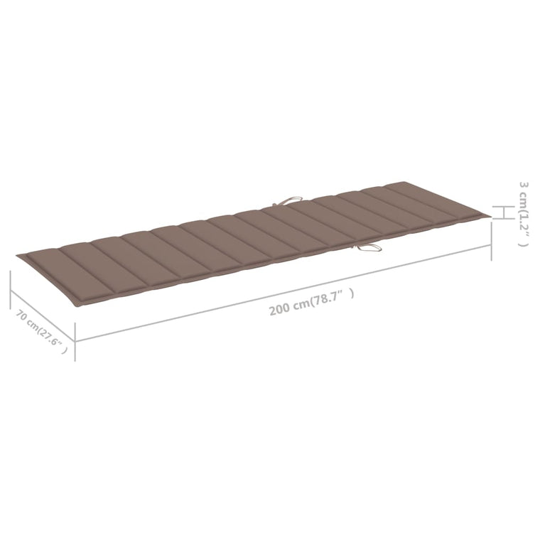 Ligbed tweepersoons met taupe kussens geïmpregneerd grenenhout