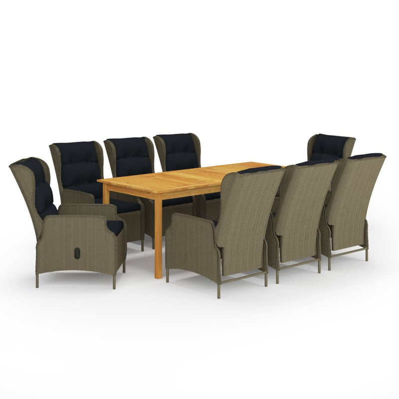 9-delige Tuinset bruin