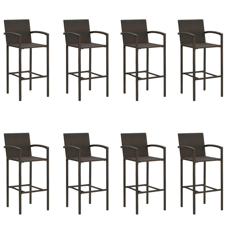 9-delige Tuinbarset bruin