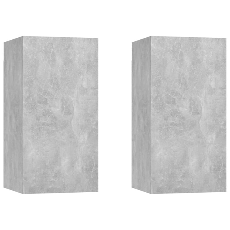 Tv-meubelen 2 st 30,5x30x60 cm spaanplaat betongrijs