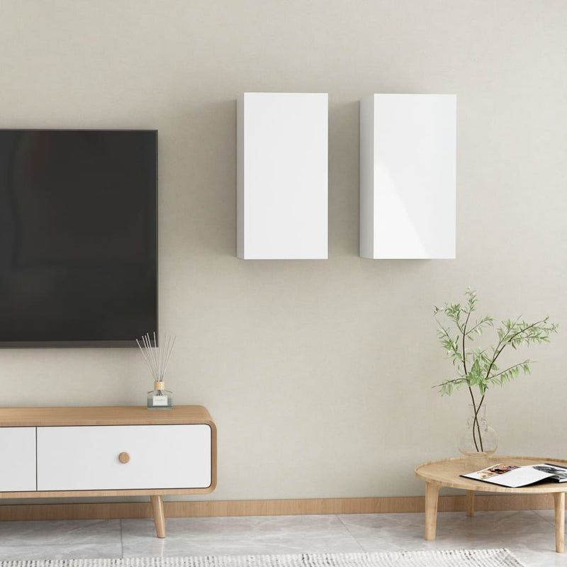 Tv-meubelen 2 st 30,5x30x60 cm bewerkt hout hoogglans wit