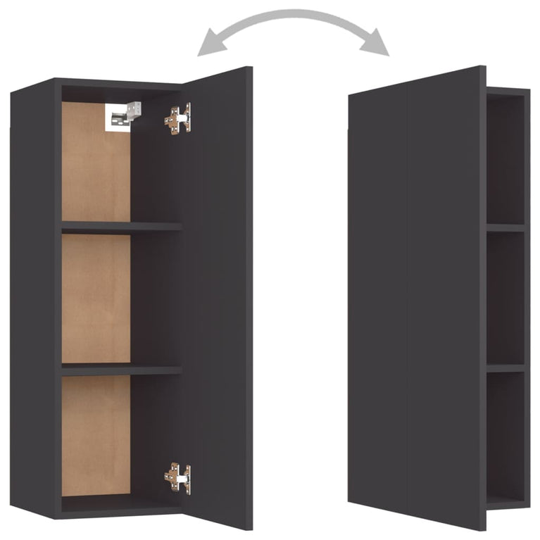 Tv-meubels 2 st 30,5x30x90 cm bewerkt hout grijs