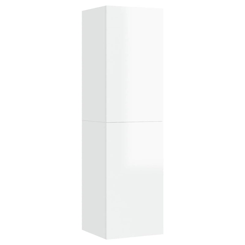 Tv-meubel 30,5x30x110 cm bewerkt hout hoogglans wit