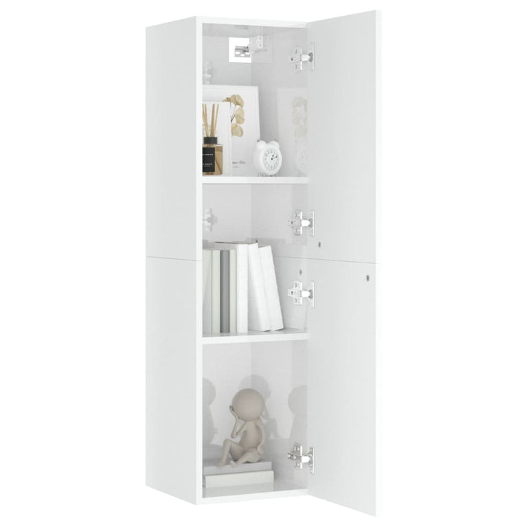 Tv-meubels 2 st 30,5x30x110 cm bewerkt hout hoogglans wit