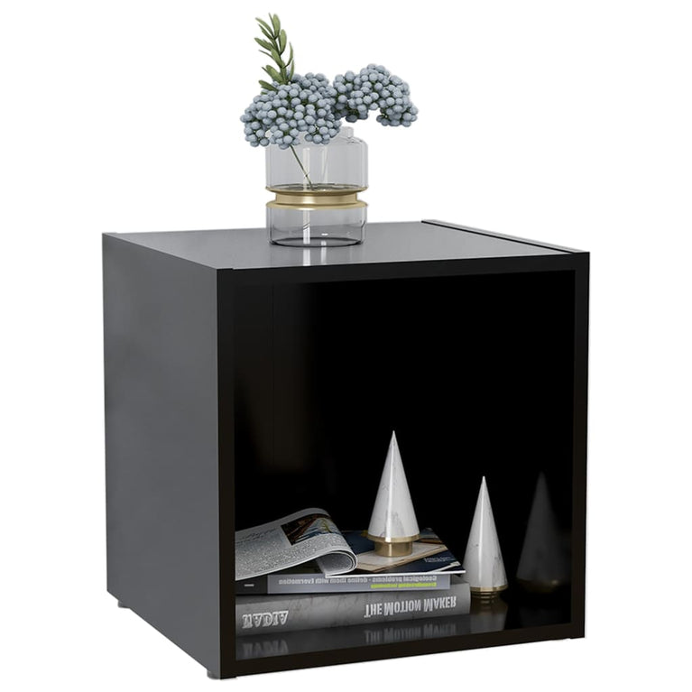 Tv-meubel 37x35x37 cm spaanplaat zwart