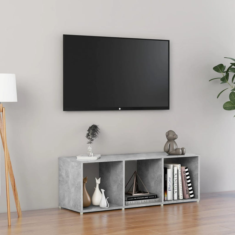 Tv-meubel 107x35x37 cm spaanplaat betongrijs
