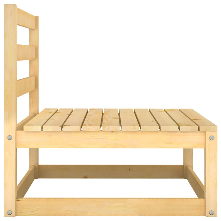 3-delige Loungeset met kussens massief grenenhout