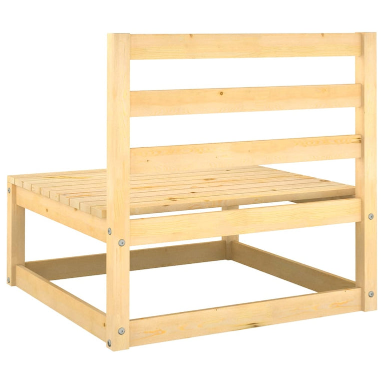 3-delige Loungeset met kussens massief grenenhout