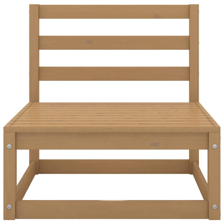 3-delige Loungeset met kussens grenenhout honingbruin