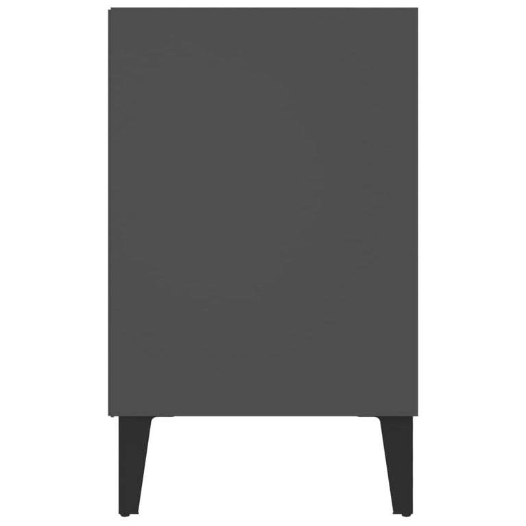 Tv-meubel met metalen poten 103,5x30x50 cm grijs