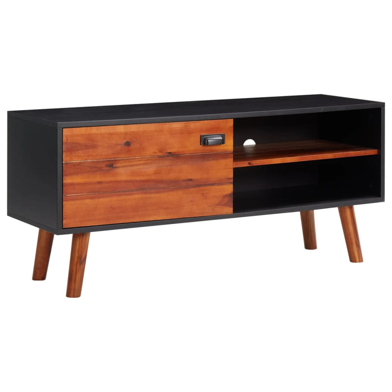 Tv-meubel 110x35x50 cm massief acaciahout en MDF