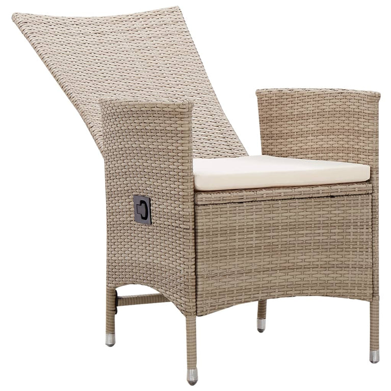 7-delige Tuinset poly rattan beige