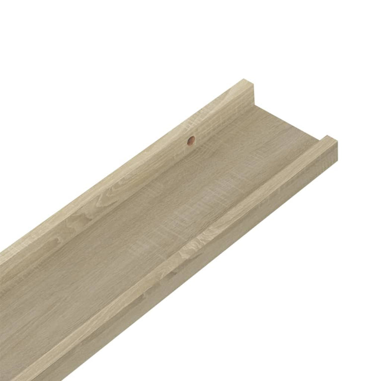 Wandschappen 2 st 60x9x3 cm sonoma eikenkleurig