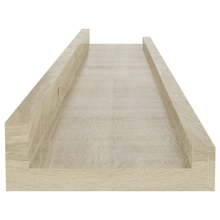 Wandschappen 2 st 60x9x3 cm sonoma eikenkleurig