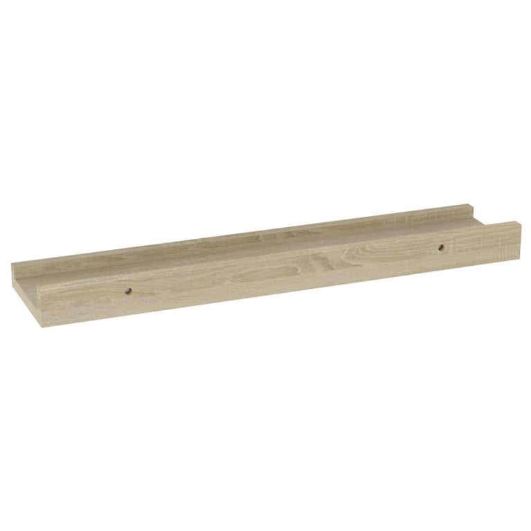 Wandschappen 4 st 40x9x3 cm sonoma eikenkleurig