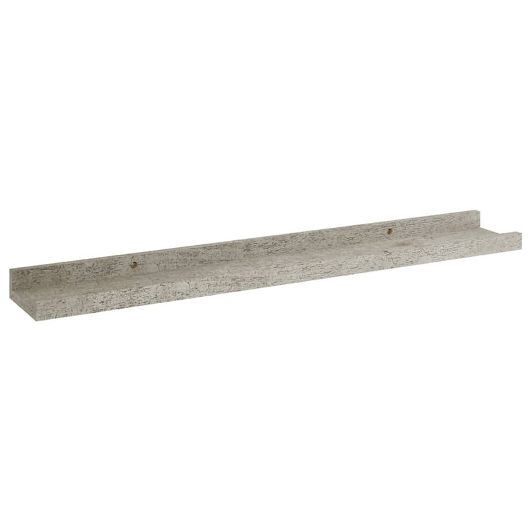 Wandschappen 2 st 60x9x3 cm betongrijs