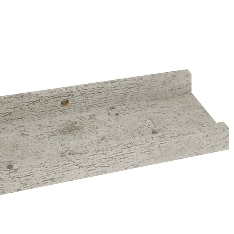 Wandschappen 4 st 60x9x3 cm betongrijs