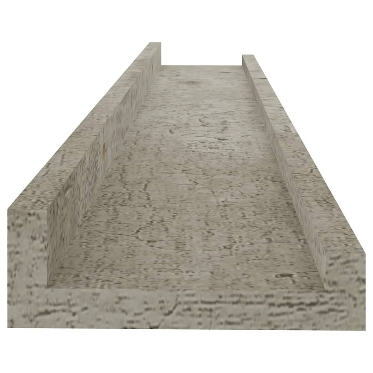 Wandschappen 4 st 60x9x3 cm betongrijs