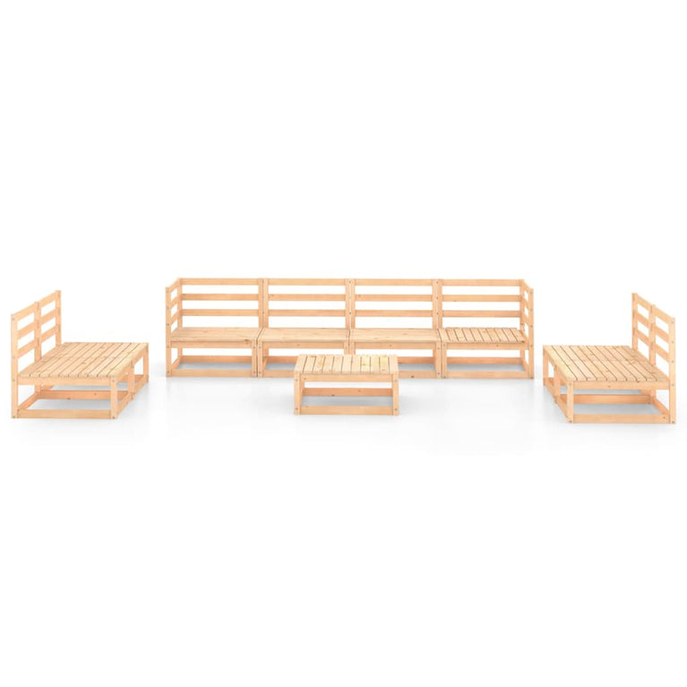 9-delige Loungeset massief grenenhout