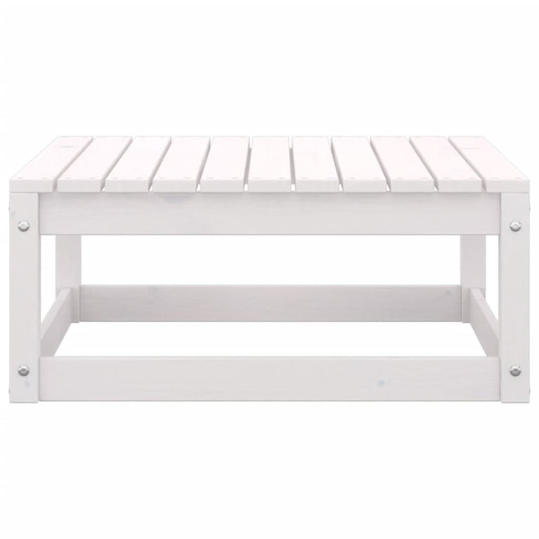 7-delige Loungeset massief grenenhout wit