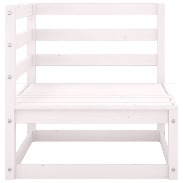 7-delige Loungeset massief grenenhout wit