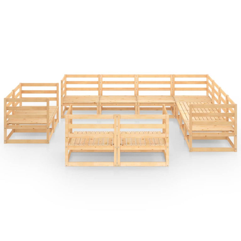 11-delige Loungeset massief grenenhout