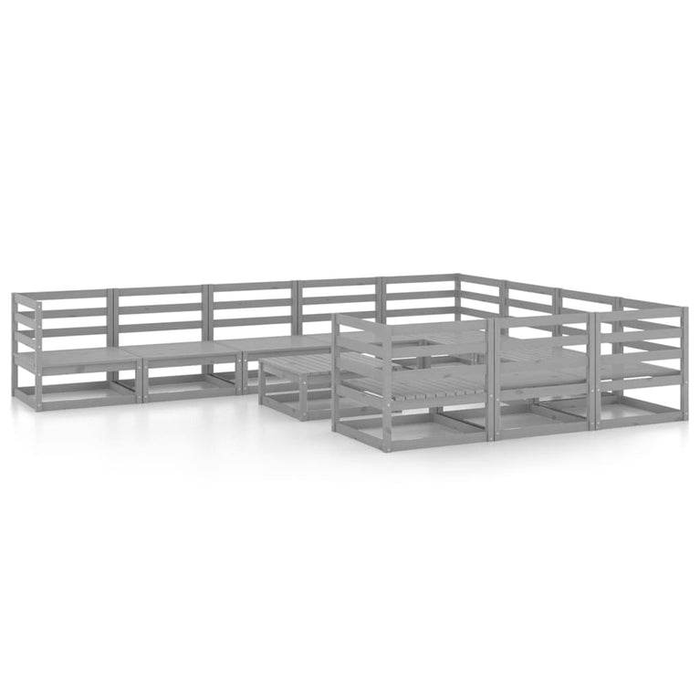 11-delige Loungeset massief grenenhout