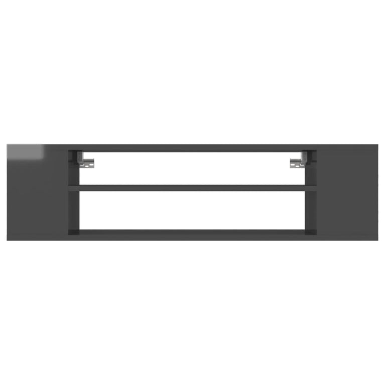Tv-hangmeubel 100x30x26,5 cm bewerkt hout hoogglans grijs